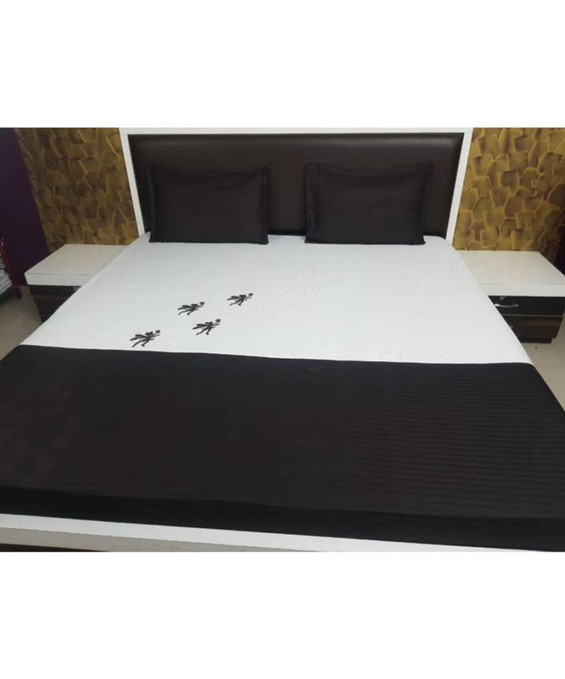 250TC Pure Cotton Fitted King Size Bedsheet With 2 Pillow CoversK3349GC-25X_12