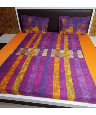 400TC Pure Cotton Fitted King Size Bedsheet With 2 Pillow CoversK3357GC-40X_13 1