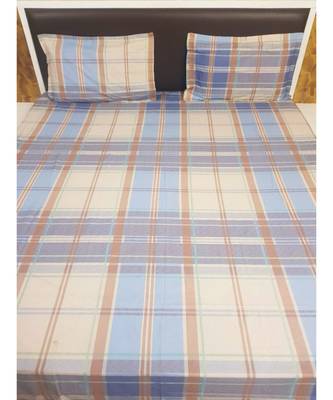 300TC Pure Cotton Fitted King Size Bedsheet With 2 Pillow CoversK3365GC-30X_12 1