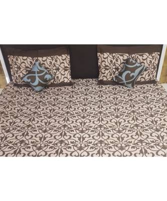 300TC Pure Cotton Fitted King Size Bedsheet With 2 Pillow CoversK3366GC-30X_13 2