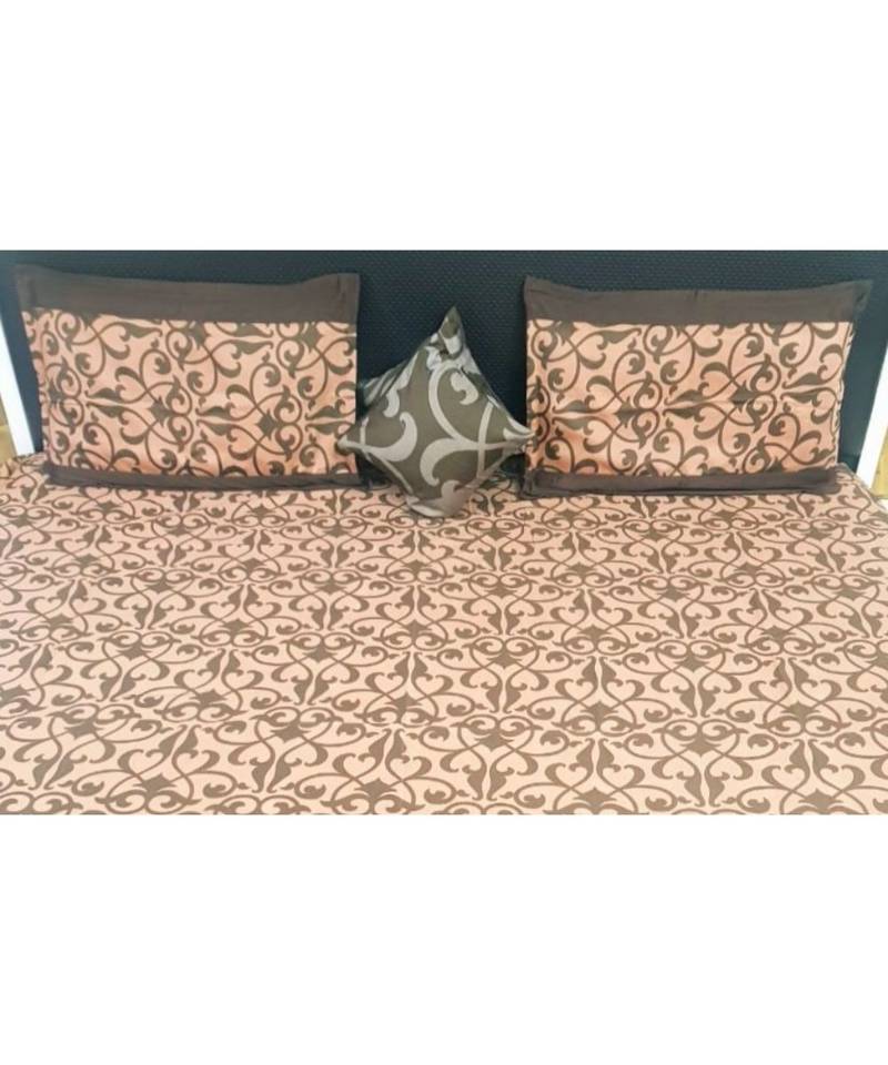 300TC Pure Cotton Fitted King Size Bedsheet With 2 Pillow CoversK3367GC-30X_13