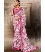 White georgette sarees