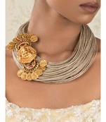 Gold Tone Temple Necklace