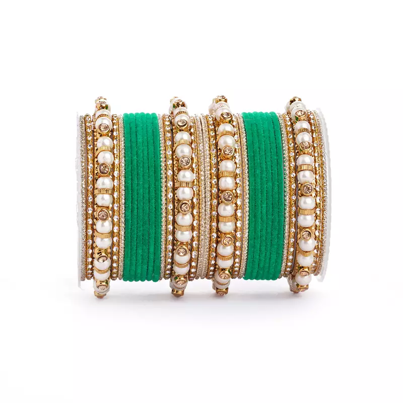 Green bangles-and-bracelets