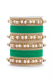 Green bangles-and-bracelets