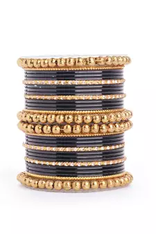 Black bangles-and-bracelets