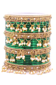 Green bangles-and-bracelets
