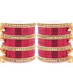 Maroon bangles-and-bracelets