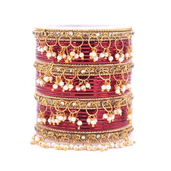 Maroon bangles-and-bracelets 2