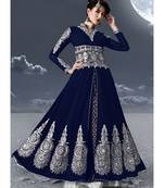 Blue Georgette Anarkali Salwar Kameez