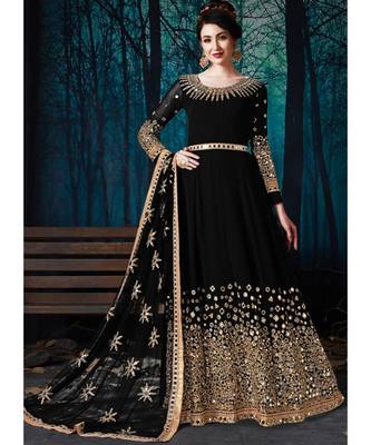 Black Georgette Anarkali Salwar Kameez 1