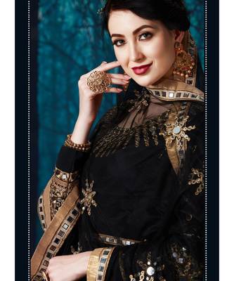 Black Georgette Anarkali Salwar Kameez 2