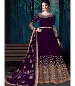 Purple Georgette Anarkali Salwar Kameez