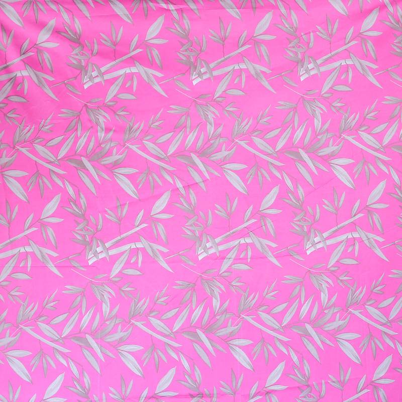 A Pink Printed Polyester Window Curtain