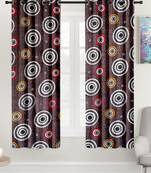 A Grey Printed Polyester Window Curtain