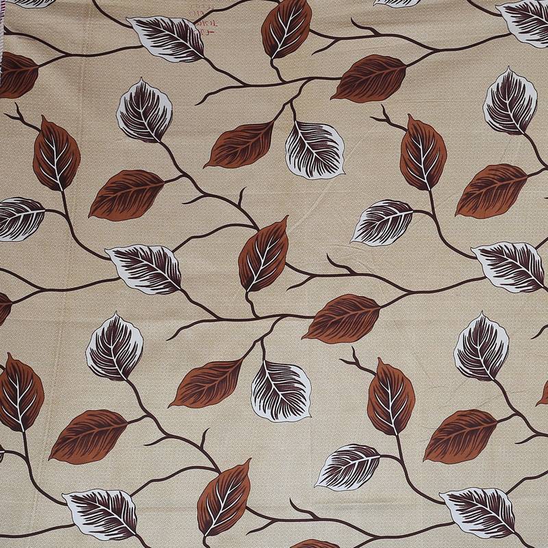 A Cream Printed Polyester Window Curtain