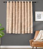 A Beige Printed  Polyester Window Curtain