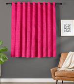 A Magenta Polyester Window Curtain
