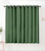 A dark green Printed Polyester Window Curtain