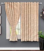 A Beige Printed  Polyester Window Curtain