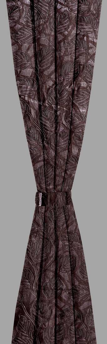 A Dark Brown Polyester Window Curtain