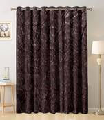 A Dark Brown Printed  Polyester Window and Door Curtain