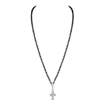 Silver cubic zirconia mangalsutra 2