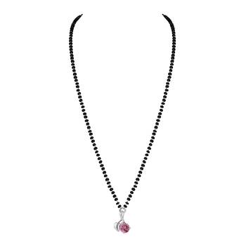 Silver cubic zirconia mangalsutra 2