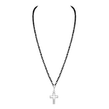 Silver cubic zirconia mangalsutra 2