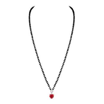 Silver cubic zirconia mangalsutra 2