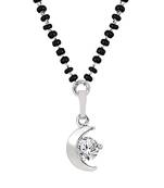 Silver cubic zirconia mangalsutra