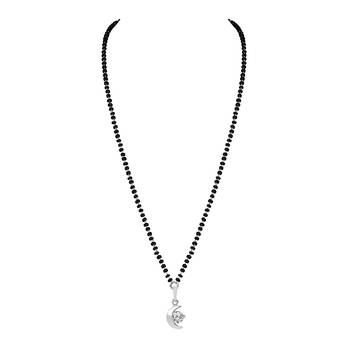 Silver cubic zirconia mangalsutra 2