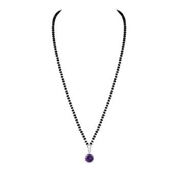 Silver cubic zirconia mangalsutra 2