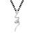 Silver cubic zirconia mangalsutra