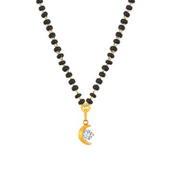 Gold cubic zirconia mangalsutra 1