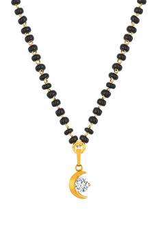 Gold cubic zirconia mangalsutra
