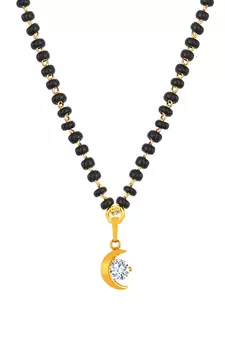 Gold cubic zirconia mangalsutra