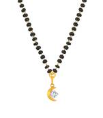 Gold cubic zirconia mangalsutra