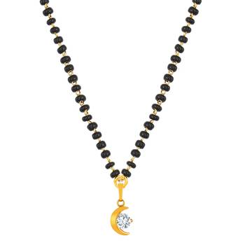 Gold cubic zirconia mangalsutra 2