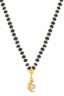 Gold cubic zirconia mangalsutra