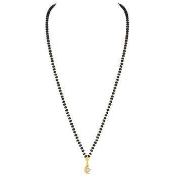 Gold cubic zirconia mangalsutra 3