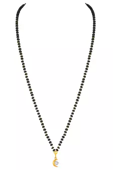 Gold cubic zirconia mangalsutra