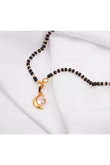 Gold cubic zirconia mangalsutra