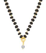 Gold cubic zirconia mangalsutra