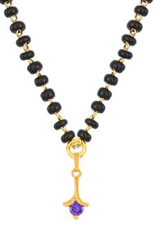 Gold cubic zirconia mangalsutra