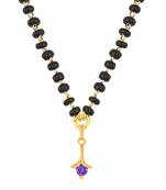 Gold cubic zirconia mangalsutra