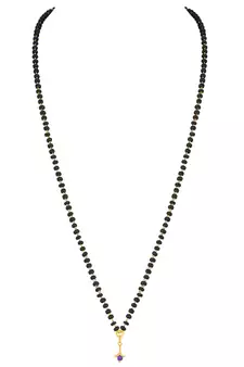 Gold cubic zirconia mangalsutra
