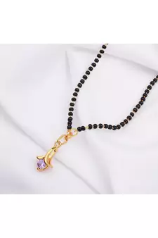 Gold cubic zirconia mangalsutra