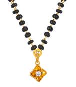 Gold cubic zirconia mangalsutra