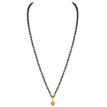 Gold cubic zirconia mangalsutra 3